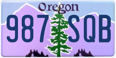 OR license plate 987SQB