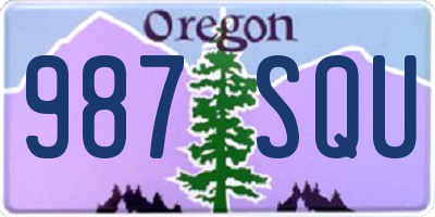 OR license plate 987SQU