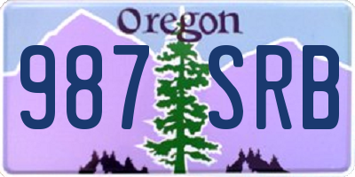 OR license plate 987SRB