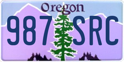 OR license plate 987SRC