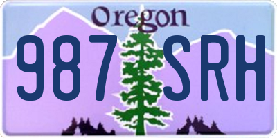 OR license plate 987SRH