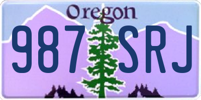 OR license plate 987SRJ