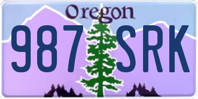 OR license plate 987SRK