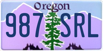 OR license plate 987SRL
