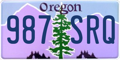 OR license plate 987SRQ