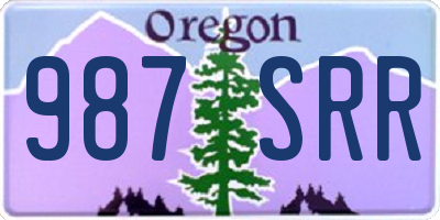 OR license plate 987SRR