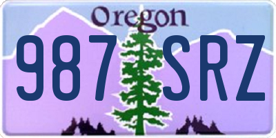 OR license plate 987SRZ