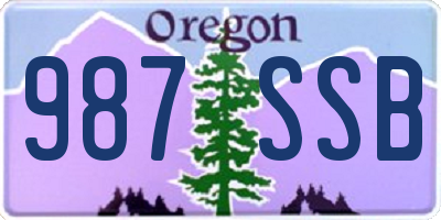OR license plate 987SSB