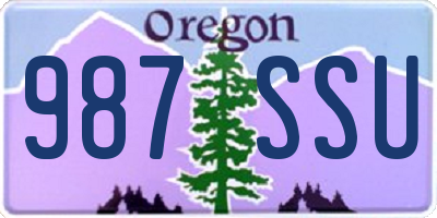 OR license plate 987SSU