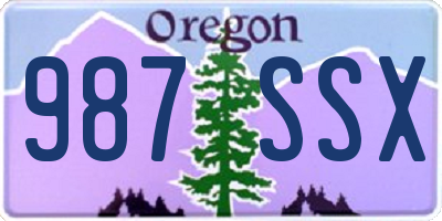 OR license plate 987SSX