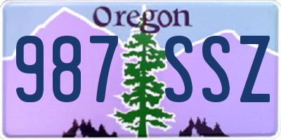 OR license plate 987SSZ