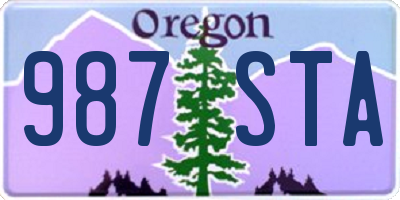 OR license plate 987STA