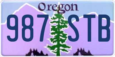 OR license plate 987STB