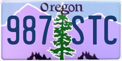 OR license plate 987STC