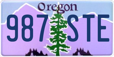 OR license plate 987STE