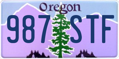 OR license plate 987STF