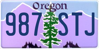 OR license plate 987STJ