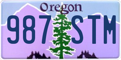 OR license plate 987STM