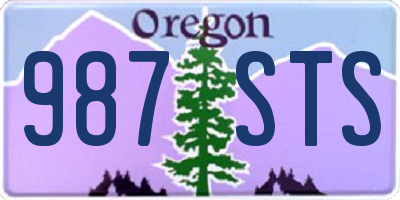 OR license plate 987STS