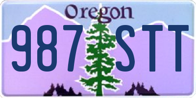 OR license plate 987STT