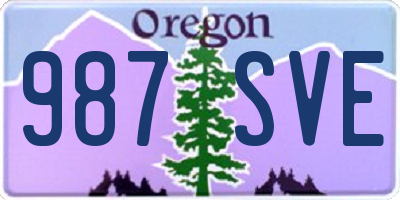 OR license plate 987SVE