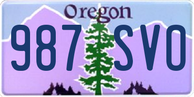 OR license plate 987SVO