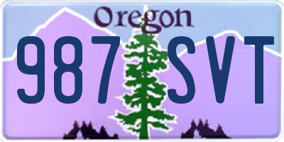 OR license plate 987SVT