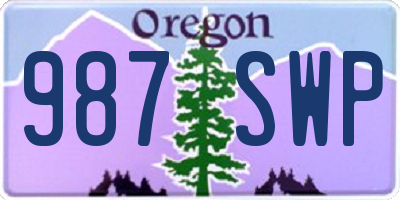 OR license plate 987SWP