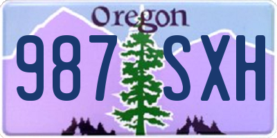 OR license plate 987SXH
