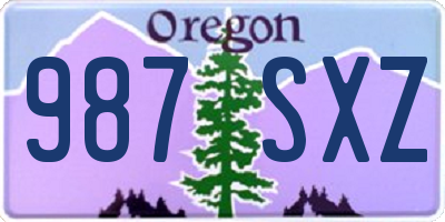 OR license plate 987SXZ