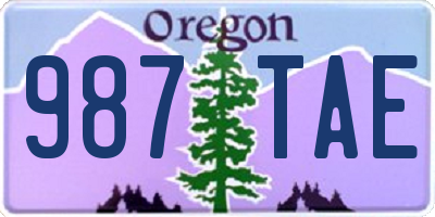 OR license plate 987TAE