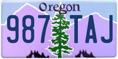 OR license plate 987TAJ