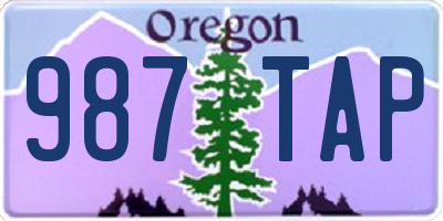 OR license plate 987TAP