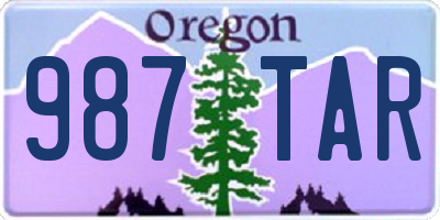OR license plate 987TAR