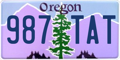 OR license plate 987TAT