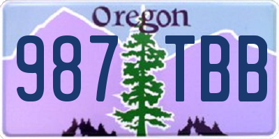 OR license plate 987TBB