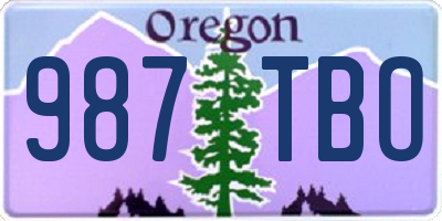 OR license plate 987TBO