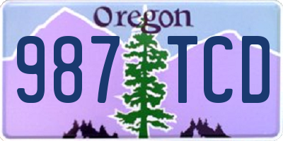 OR license plate 987TCD