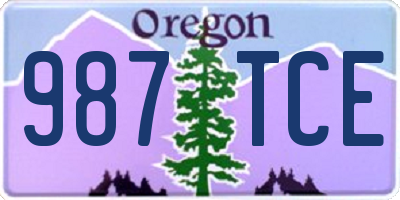 OR license plate 987TCE