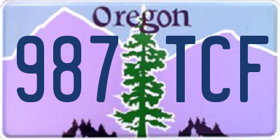 OR license plate 987TCF