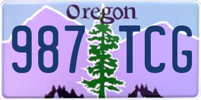 OR license plate 987TCG