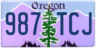 OR license plate 987TCJ