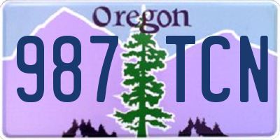 OR license plate 987TCN