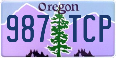 OR license plate 987TCP