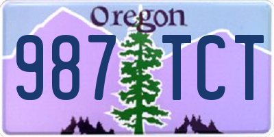 OR license plate 987TCT