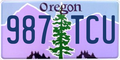 OR license plate 987TCU