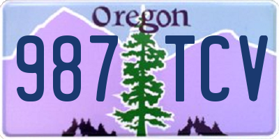 OR license plate 987TCV