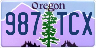 OR license plate 987TCX