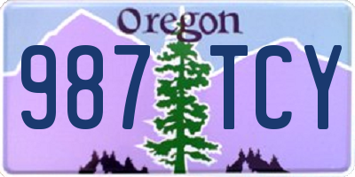 OR license plate 987TCY
