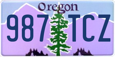 OR license plate 987TCZ